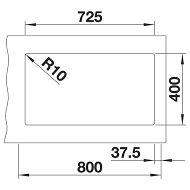 Blanco Subline 430/270-U silgranit mosogatótálca 75,5x46x21,2 cm, tartufo, excenter nélkül