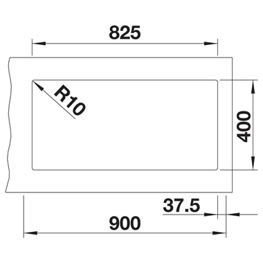 Blanco Subline 480/320-U silgranit mosogatótálca 85,5x46x21,2 cm, fehér, excenter nélkül