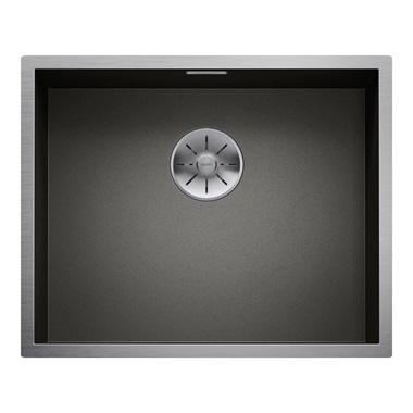 Blanco Zerox 500-U Dark Steel mosogatótálca 54x44x18,4 cm, rozsdamentes acél, excenter nélkül