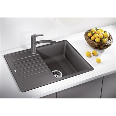 Blanco Zia 45 S Compact Silgranit mosogatótálca, fekete, excenter nélkül