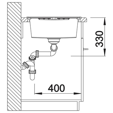 Blanco Zia 8 S silgranit mosogatótálca 116x50 × 20,2 cm, fehér, excenter nélkül