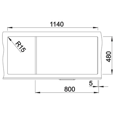 Blanco Zia 8 S silgranit mosogatótálca 116x50 × 20,2 cm, fehér, excenter nélkül