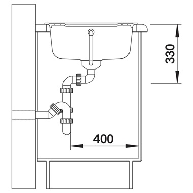 Blanco Zia 9 silgranit mosogatótálca 86x50 x20,2 cm, fekete, excenter nélkül