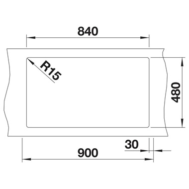 Blanco Zia 9 silgranit mosogatótálca 86x50x20,2 cm, törtfehér, excenter nélkül