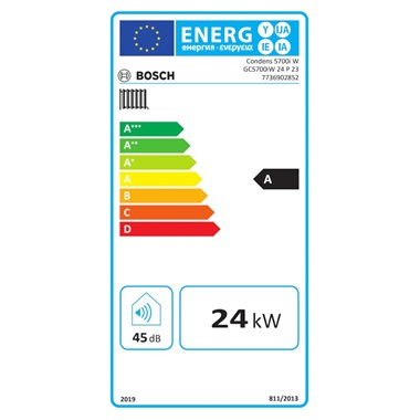 Bosch Condens 5700i W P24 fali kondenzációs fűtő gázkazán Bosch Condens 5700i W P24 fali kondenzációs fűtő gázkazán