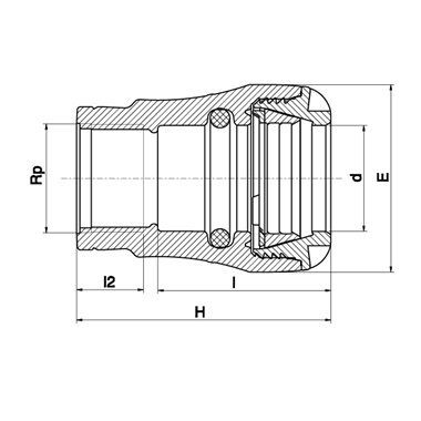 Plasson Series 1 KPE csatlakozó idom BM, PN16, SDR11, 63 mm-2"