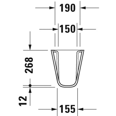 Duravit D-Code szifontakaró fehér