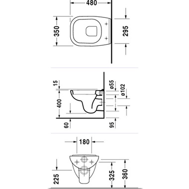 Duravit D-Code kompakt fali WC Duravit D-Code kompakt fali WC
