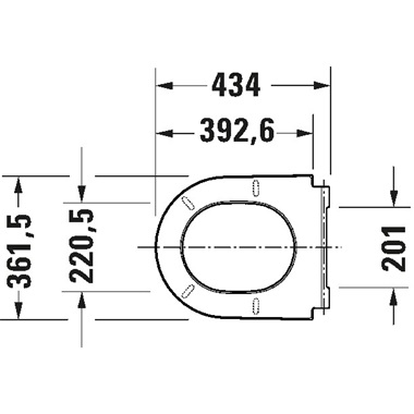 Duravit D-neo Compact fali wc szett lecsapódásgátlós ülőkével 37x48 cm