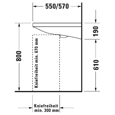 Duravit DuraStyle 65x57 cm-es mosdó med (akadálymentes) Duravit DuraStyle 65x57 cm-es mosdó med (akadálymentes)