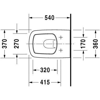 Duravit DuraStyle fali WC mélyöblítésű 37x40x54 cm