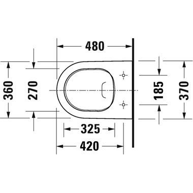 Duravit D-Neo öblítőperem nélküli Duravit Rimless Compact fali wc 