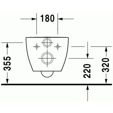 Duravit Happy D.2 Rimless fali WC