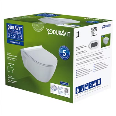 Duravit No.1 wc szett perem nélküli wc + soft close ülőke