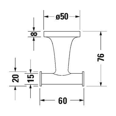 Duravit Starck t törülközőtartó akasztó dupla, bronz Duravit Starck t törülközőtartó akasztó dupla, bronz