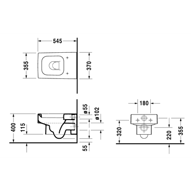Duravit Vero fali wc fehér