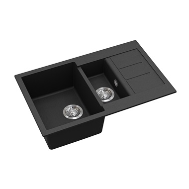 Evido Cubo 6S Compact gránit mosogatótálca 80x50 cm, antracit