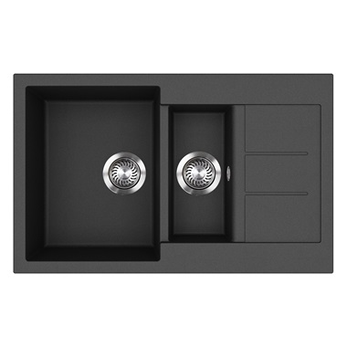 Evido Cubo 6S Compact gránit mosogatótálca 80x50 cm, antracit