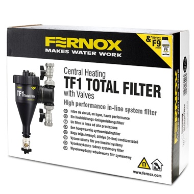 Fernox Total Filter TF1 1" kombinált szűrő + 265 ml F9 filter fluid koncentrátum