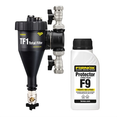 Fernox Total Filter TF1 1" kombinált szűrő + 265 ml F9 filter fluid koncentrátum