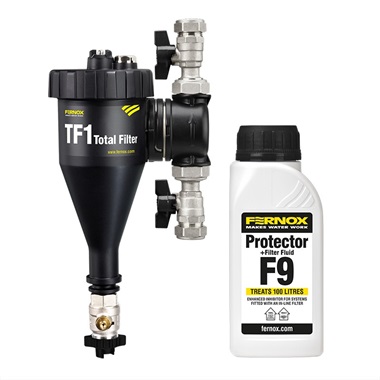 Fernox Total filter TF1 3/4" kombinált szűrő +265 ml  F9 Total fluid koncentrátum
