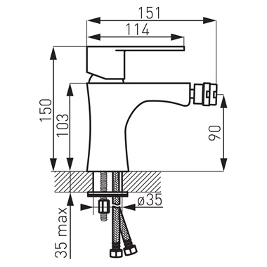 Ferro Algeo bidécsaptelep automata leeresztővel, króm 