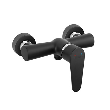 Ferro Algeo Black  fali zuhany csaptelep, fekete,  króm