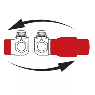 Ferro axiális termosztátos sarok radiátorszelep szett, fehér