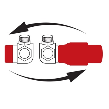 Ferro Axiális termosztát szett, króm