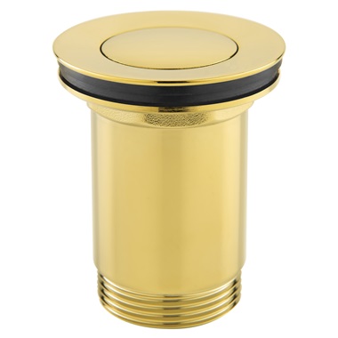 Ferro univerzális lefolyószelep túlfolyós mosdóhoz Click-Clack, arany