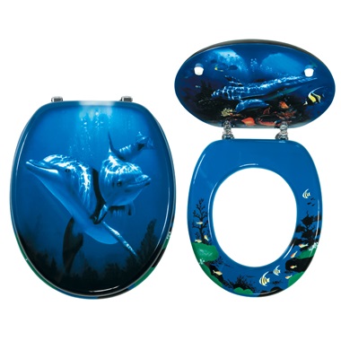 Ferro WC ülöke fém zsanérral delfinmintás