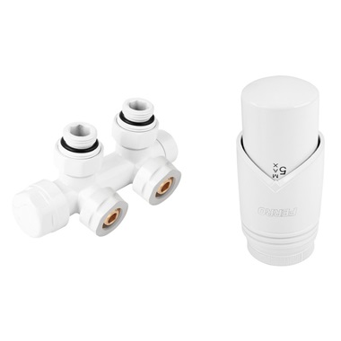 Ferro egybeépített sarok termosztát szett, fehér