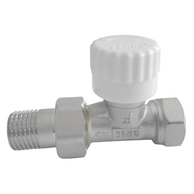 Ferro egyenes előremenő termofejezhető radiátorszelep 1/2"x1/2"