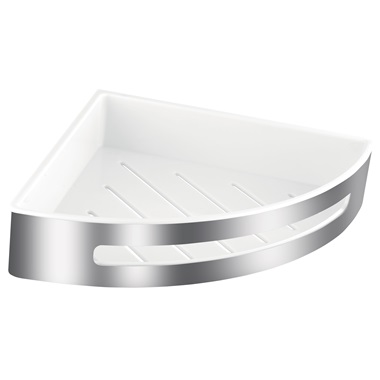 Ferro Emotion sarok zuhanykosár 246x246x55 mm, króm, fehér