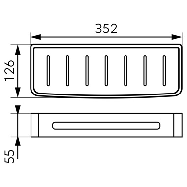 ferro Emotion zuhanykosár 350x123x56 mm