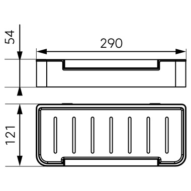 Ferro Emotion zuhanykosár üvegtörlővel 290x121 mm