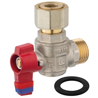Ferro F-Comfort sarok golyóscsap pillangókarral, 1/2" toldatos KB