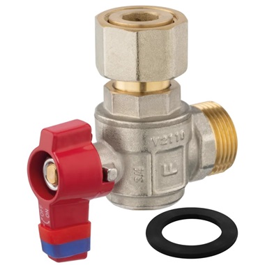 Ferro F-Comfort sarok golyóscsap pillangókarral, 3/4" toldatos KB