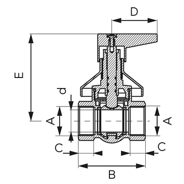 Ferro F-Power csempeszelep tekerőkarral, rozettával, 3/4" BB