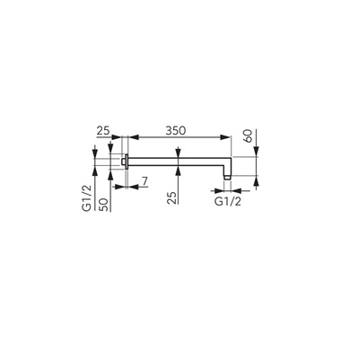 Ferro zuhanykar fejzuhanyhoz szögletes