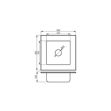 Ferro Kizz mosogatótálca 1 medencés, gránit fehér