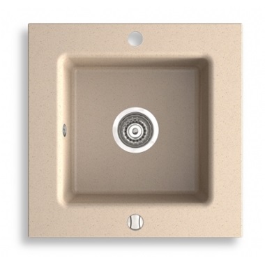 Ferro mosogató Kizz 1 medencés gránit homok