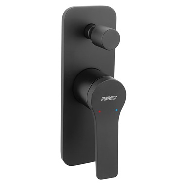 Ferro Stratos Black  kád-zuhany  csaptelep falsík alá építhető 2 funkciós