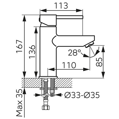 Ferro Fiesta Bright Gold mosdó csaptelep