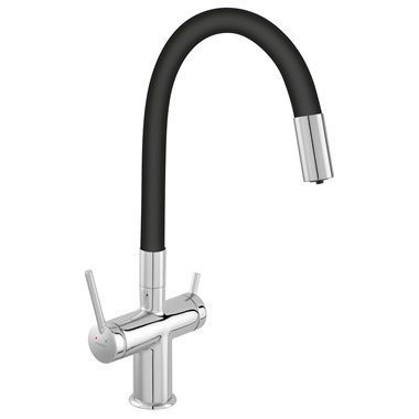 Ferro Filtrata mosogatócsaptelep flexibilis kifolyócsővel, szűrt vízhez, króm