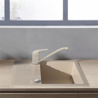 Ferro Freya egykaros konyhai csaptelep forgatható kifolyóval, homokbézs