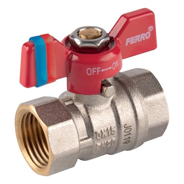 Ferro F- Comfort golyóscsap pillangókarral 3/4" BB