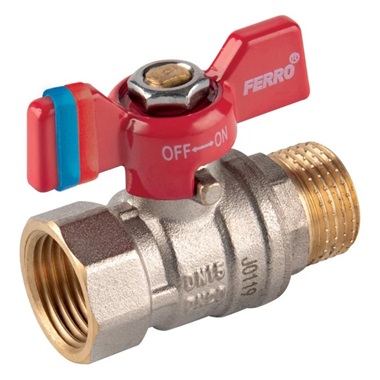 Ferro F-Comfort golyóscsap pillangókarral 3/4" KB