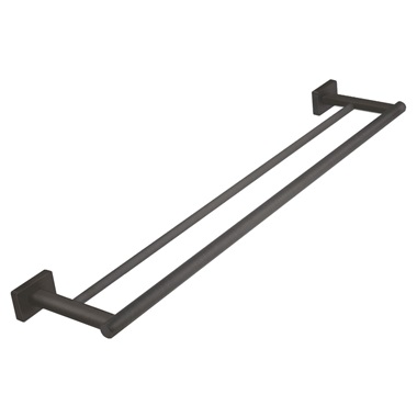 Ferro Greta dupla törölközőtartó 60 cm, gun metal