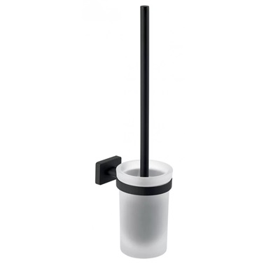 Ferro Greta falra szerelhető WC-kefe tartóval, matt fekete